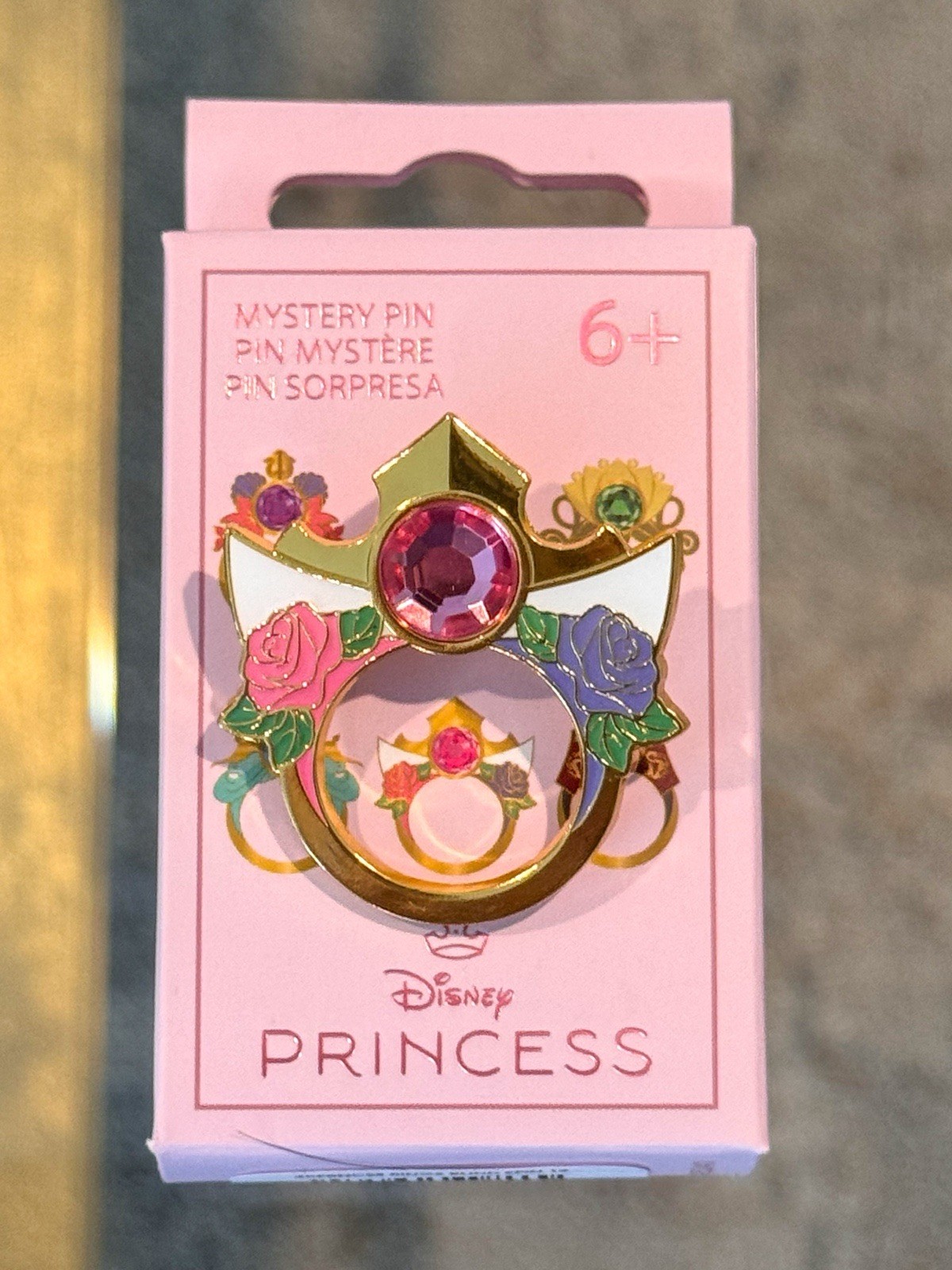 Disney Loungefly Princess Ring Gemstone Pin - Aurora Sleeping Beauty - New