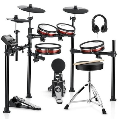 Donner DED-200 E-Drum Set elektronisches Schlagzeug Mesh 8-teilig Hocker Sticks