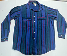 Vintage Carhartt Heavy Flannel Shirt BLUE Plaid Made in USA Men’s XL SU177