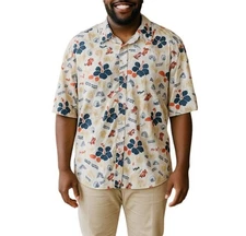 Union Station St. Louis XXL Shirt Mens Hawaiian Button-Up Retro Train Print