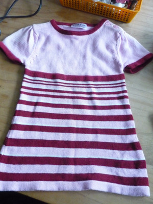 Baby Strickkleid okay Gr. 86 rose-weinrot