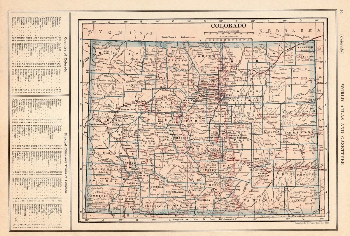 Colorado State Map With Counties And Cities