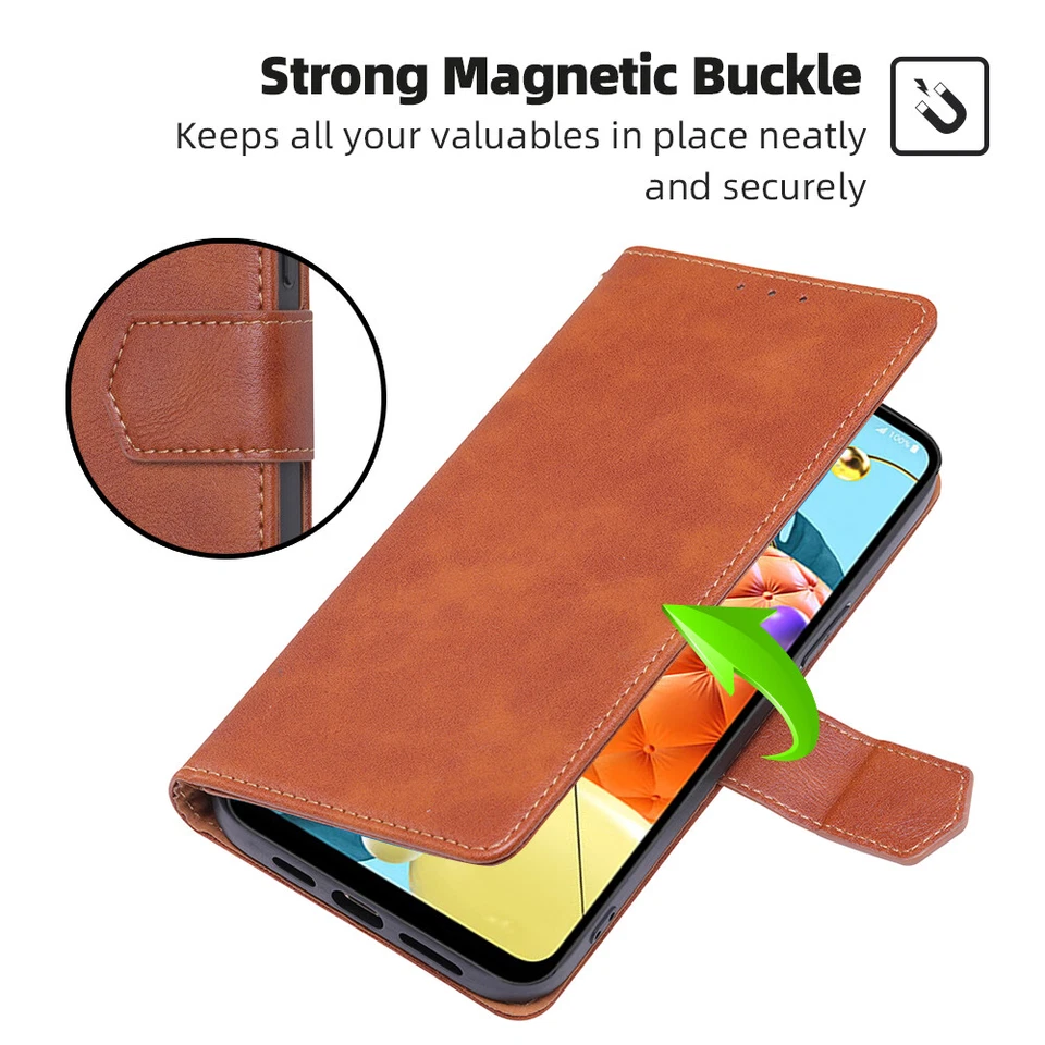 For LG G8X G8 V40 G7 V50S ThinQ Q8 V20 Mini Stylo 4 Wallet Flip Case Stand Cover - Image 4 of 4