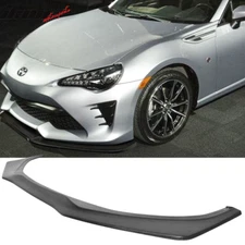 Fits 17-20 Toyota 86 GT86 FT86 IKON Style Unpainted Black Front Bumper Lip - PU