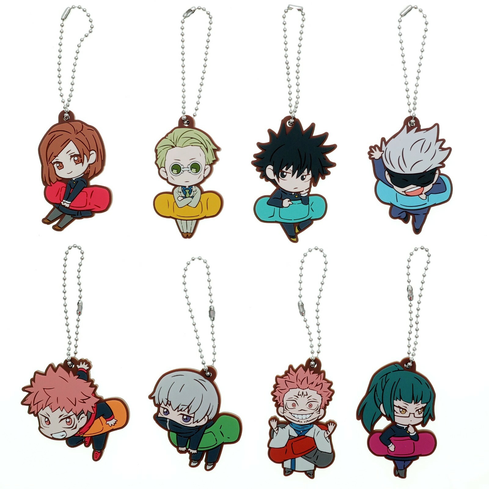 Anime Jujutsu Kaisen Rubber Strap Keychain Keyring Phone Charm Bag