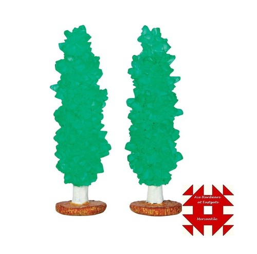 LEMAX SUGAR 'N SPICE VILLAGE ROCK SÜSSIGKEITENBAUM, 2ER-SET - ARTIKEL # 64113 NEU IN VERPACKUNG