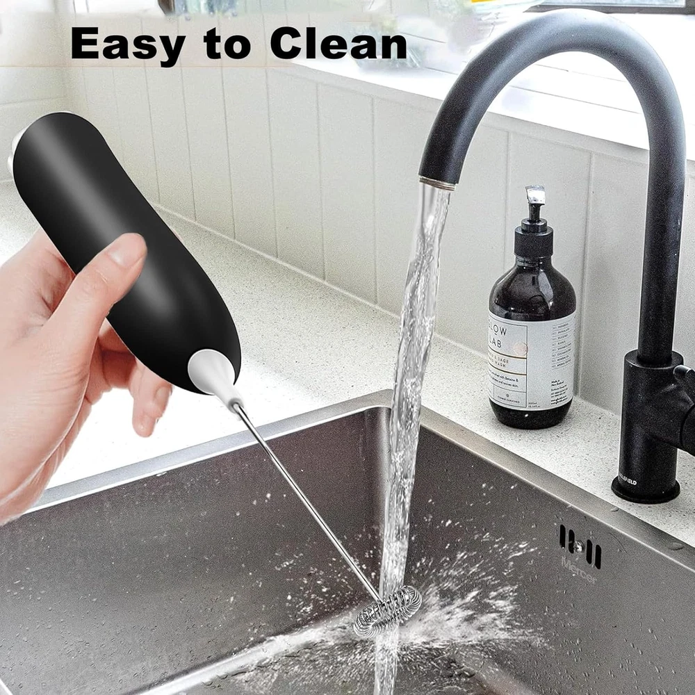 Milk Frother Rechargeable, Handheld Milk Frother, Electric Whisk Beater Foam Mak