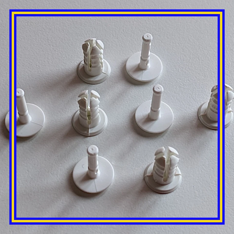 144574 x 4 (144575) IKEA Kunststoff Nieten - Eket Plasta Idn�s Elvarli Havsta WEISS