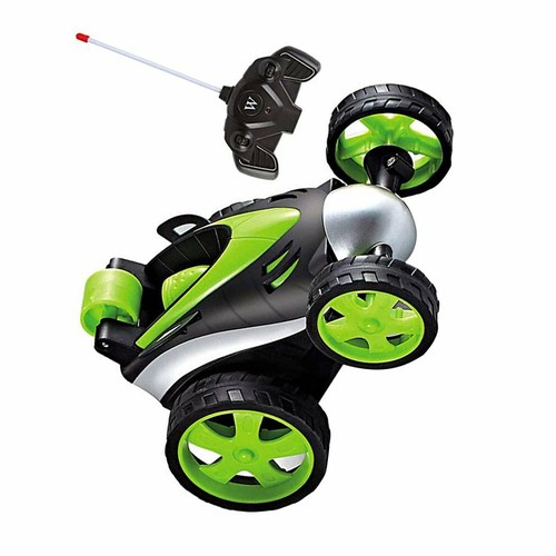 Wireless Remote Control Flip Wheels Stunt Toy Car Green New - Picture 5 of 9