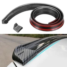 Car 59” Rear Wing Lip Spoiler 3D Carbon Fiber Tail Trunk Roof Trim Sticker Decor