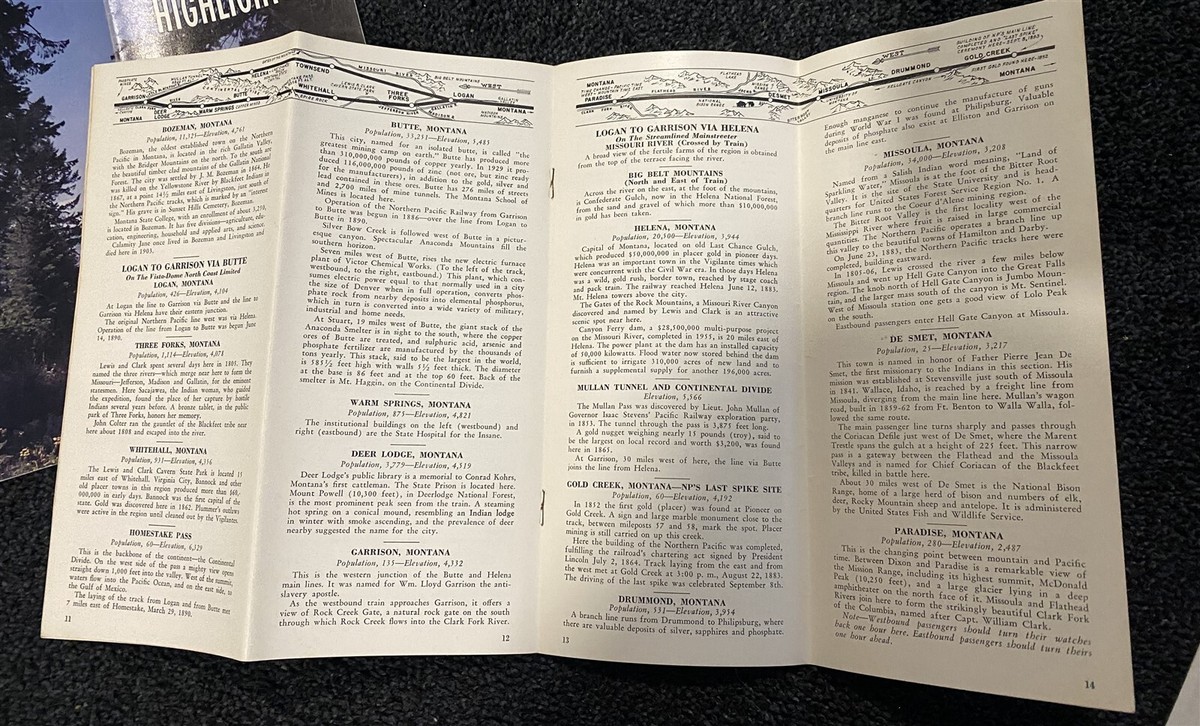 5 Northern Pacific Railroad Brochures Vista Dome
