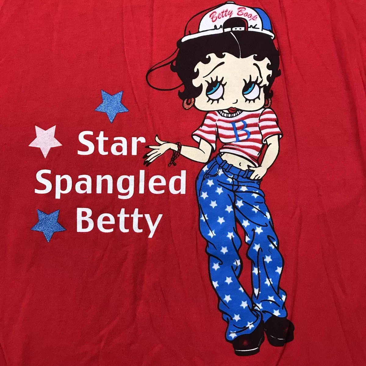 BETTY BOOP™ × 7THREE USA FLAG LS T-SHIRT | hartwellspremium.com
