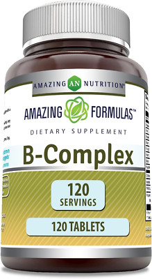 Amazing Formulas Vitamin B Complex Supplement with 11 Key Nutrients, Tablets