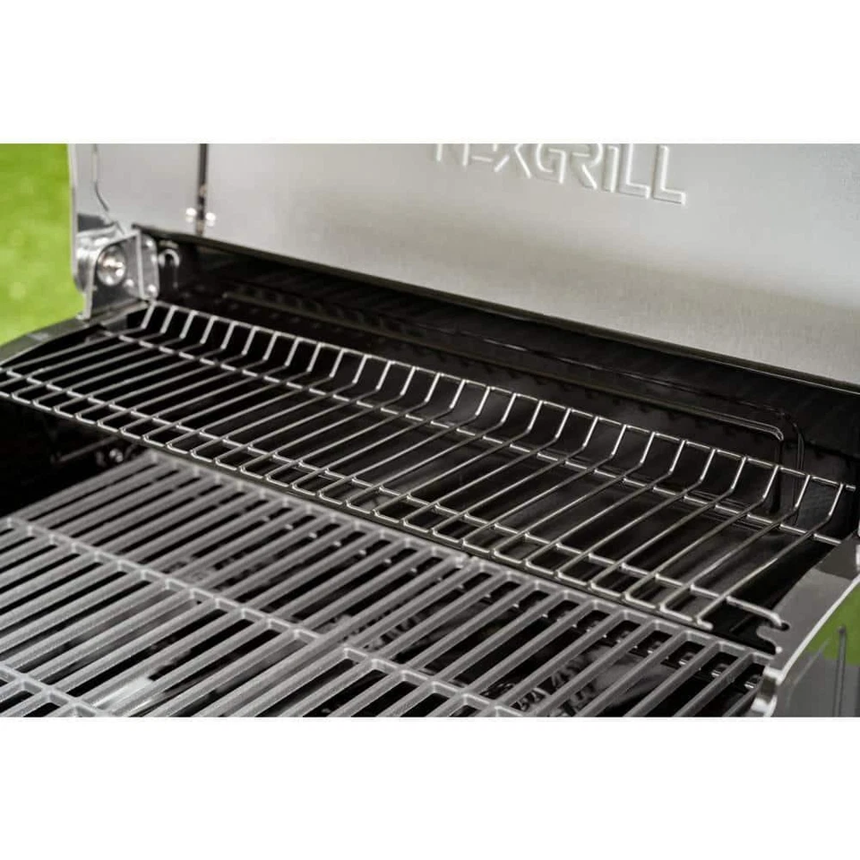 Parrilla de gas propano Nexgrill 4 quemadores de acero inoxidable termómetro térmico negro Foto 4 de 4
