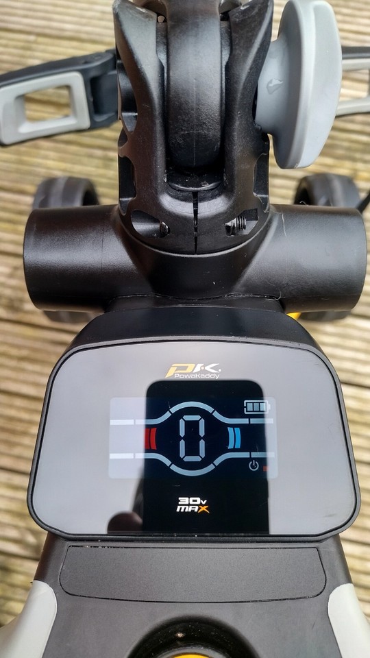 PowaKaddy FX3 Black Electric Golf Trolley 18 Hole Lithium + Umbrella