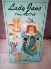 PAPER DOLL Victorian Style Dress Me Up Lady Jane England 1993 4 Outfits/Hats BOX