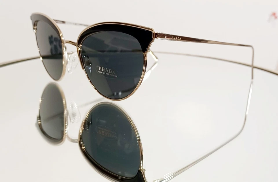 Gafas de sol originales PRADA SPR 60V AAV-5SO metal DORADO NUEVAS 54-18-145 NUEVAS Foto 2 de 4