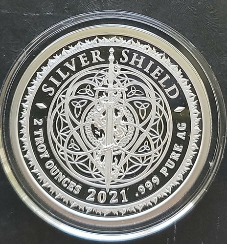 2 OZ .999 PURE SILVER SHIELD PROOF BE YOUR QUEEN V2 MINI MINTAGE ROUND COIN COA - Picture 2 of 3