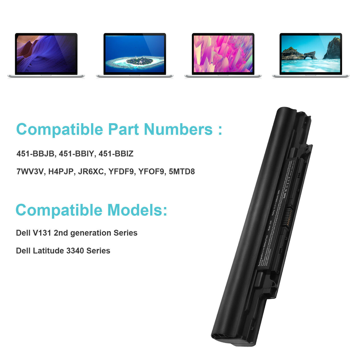 Laptop Battery for Dell Latitude 13 laptop-battery-for-dell-latitude-13-3340-e3340-3350-yfdf9-5mtd8-jr6xc-451-bbjb-ebay