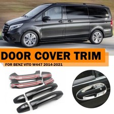 Kohlefaser T&uuml;rgriffblende Rahmen Abdeckung ABS F&uuml;r Benz Vito W447 2014-2023 AF