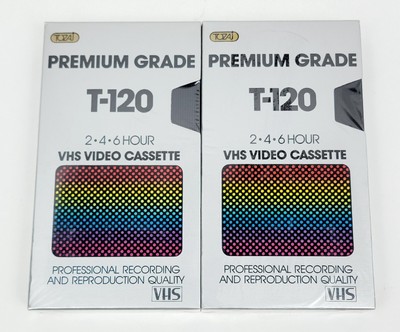 (2) TOZAI T-120 VHS Professional Recording & Reproduction Quality Video Tapes