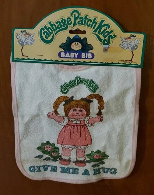 Vintage New Old Stock Cabbage Patch Kids Baby Bib 1983 Glenco Tommee Tippee OAA