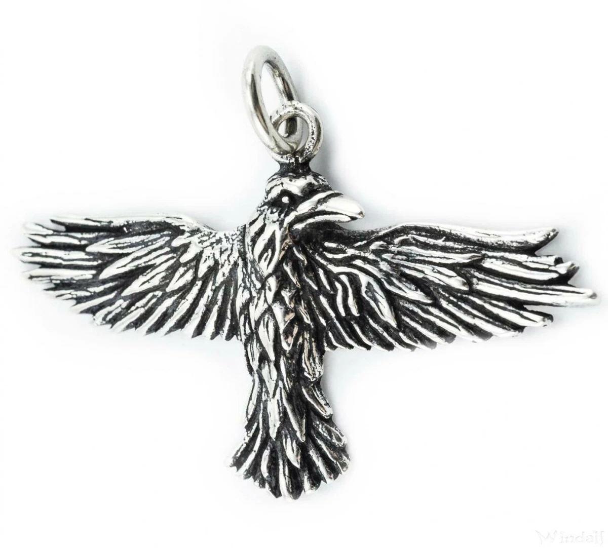 Raven NEVERMORE Gothic Edgar Allan Poe Silver Tone Necklace