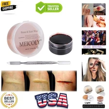 Complete SFX Makeup Kit with Scar Wax & Blood Gel - Perfect for Cosplay & Pranks