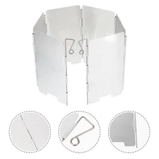 2 Sets Windshield for Outdoor Cooking Folding Stoves Lightweight Burner