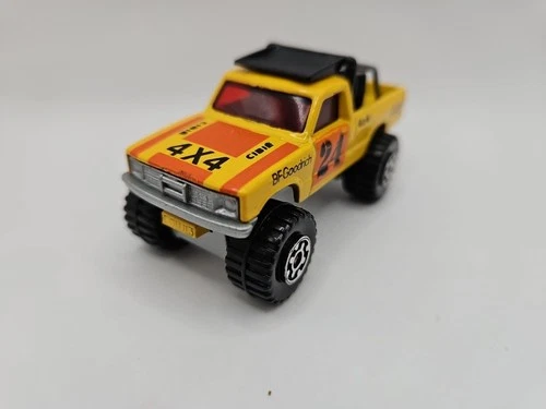 Lesney Matchbox 4x4 Open Back Truck No 13 Yellow BF Goodrich England Clean