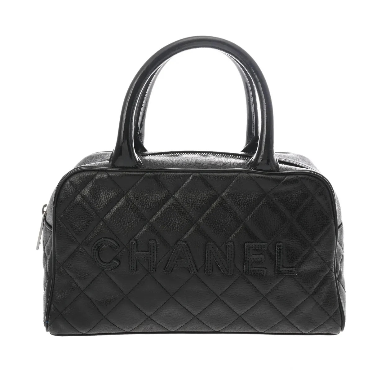 Chanel — Chanel Mini Boston Bag 664895 Handbag Calfskin Black #WB2062