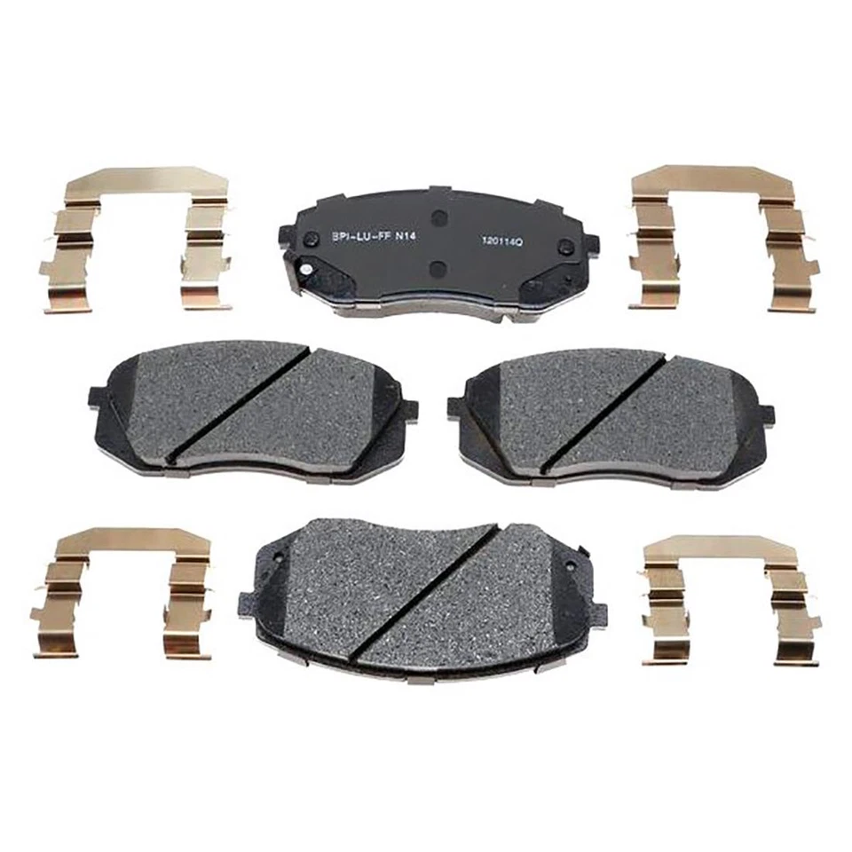 Rotores de freio dianteiro + pastilhas de freio de cerâmica e ferragens para 2014-2016 Kia Cadenza - Imagem 2 de 4