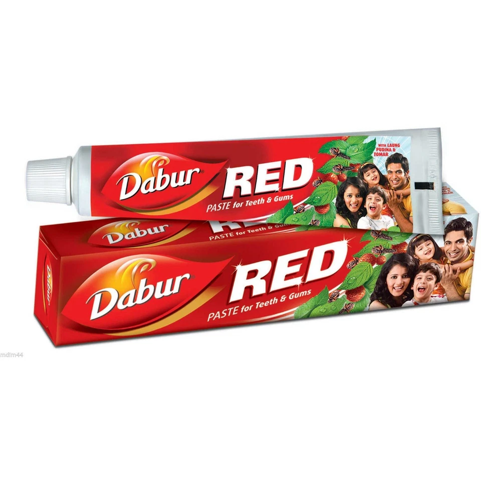 Pasta de dientes ayurvédica roja Dabur - 200 g (paquete de 3) | Cuidado bucal a base de hierbas con Foto 3 de 4