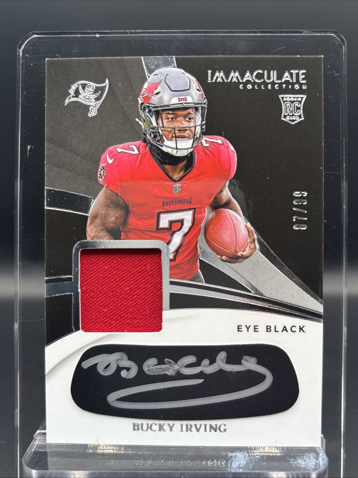 RARE Rookie Hit! BUCKY IRVING 2024 IMMACULATE RPA EYE BLACK PATCH RC AUTO /99