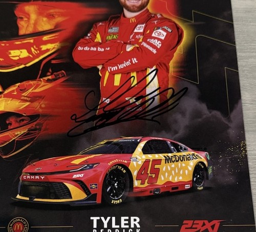 Tyler Reddick 23XI Racing Promo Autographed 8X10 Photo W/COA & Proof Picture - Picture 2 of 6