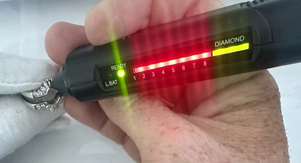 5/8CT Natural Diamond Solitaire Enhancer Guard Wrap Insert Ring 14K White Gold - Image 4 of 4