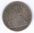 1876 Seated Liberty Silver Half Dollar + Circulated + No Reserve!