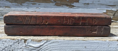 Coltello da levigatura vintage pietra affilata supporto legno pietra oleosa primitiva arte popolare 2 - Foto 4 di 12