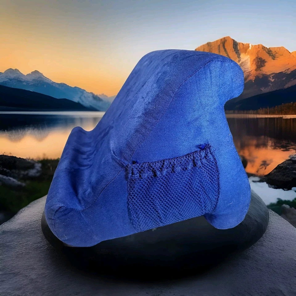 Ontel Pillow Pad Multi-Angle Soft Tablet Stand, Blue - Image 2 of 4