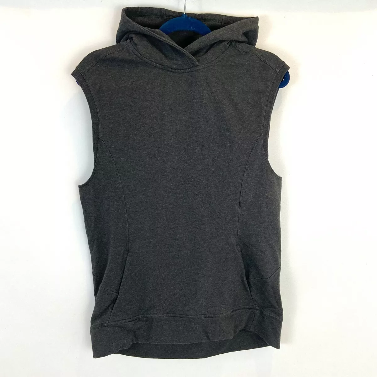 Lululemon Blissed Out Sleeveless Hoodie Sweatshirt Gray Pullover Women's  size 8