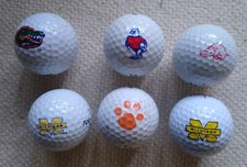 6 NCAA Mascot Logo Golf Balls Michigan Clemson Arizona Florida