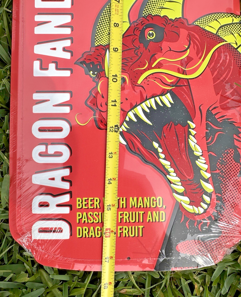 TOPPLING GOLIATH Brewery DRAGON BEER Pub Sign Tin Tacker 17 X9 Decorah toppling-goliath-brewery-dragon-beer-pub-sign-tin-tacker-17-x9-decorah
