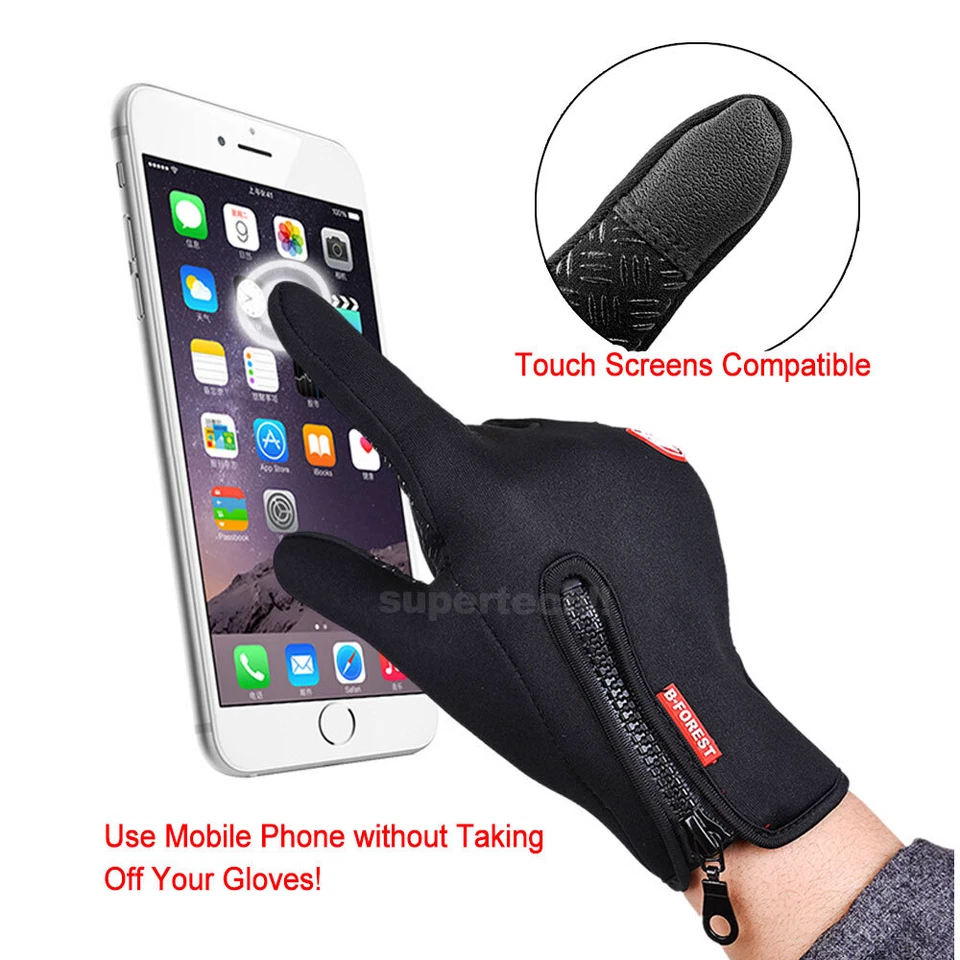 2025 Winter Gloves Waterproof Touch Screen Gloves Cycling Gloves Windproof Warm - image 3 of 4