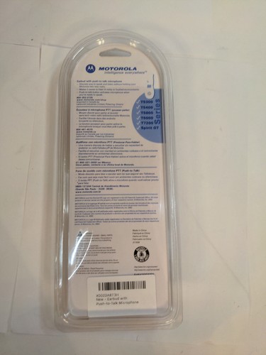 Motorola 53727 Wired Earbud Earpiece With Push To Talk Microphone 2.5mm Pin - Picture 2 of 2