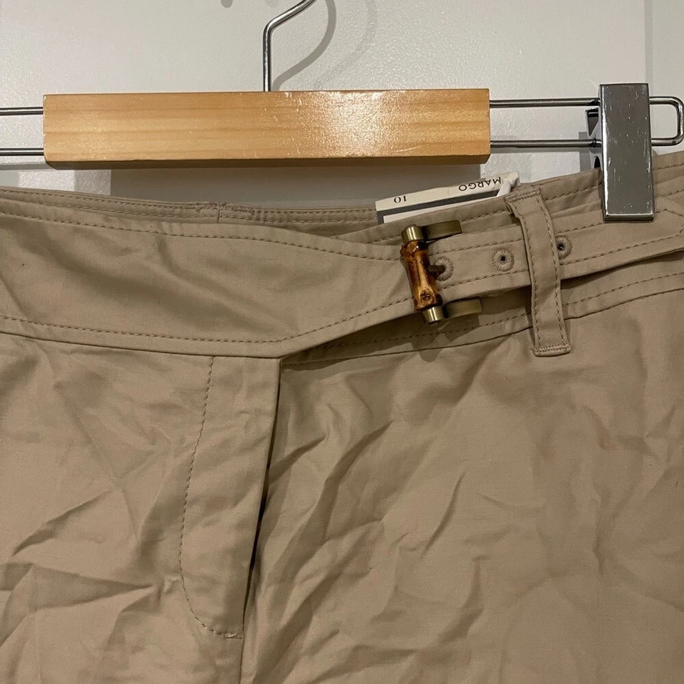 Nuevo con etiquetas Ann Taylor $88 Bambú Hebilla Margo Pantalón Elástico US 10 Foto 2 de 4