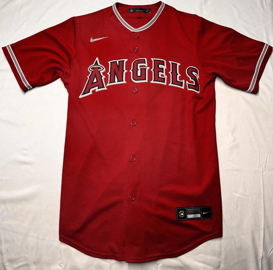 Shohei Ohtani LA Angels Nike Alternate Replica Jersey - Red Small - Image 2 of 4