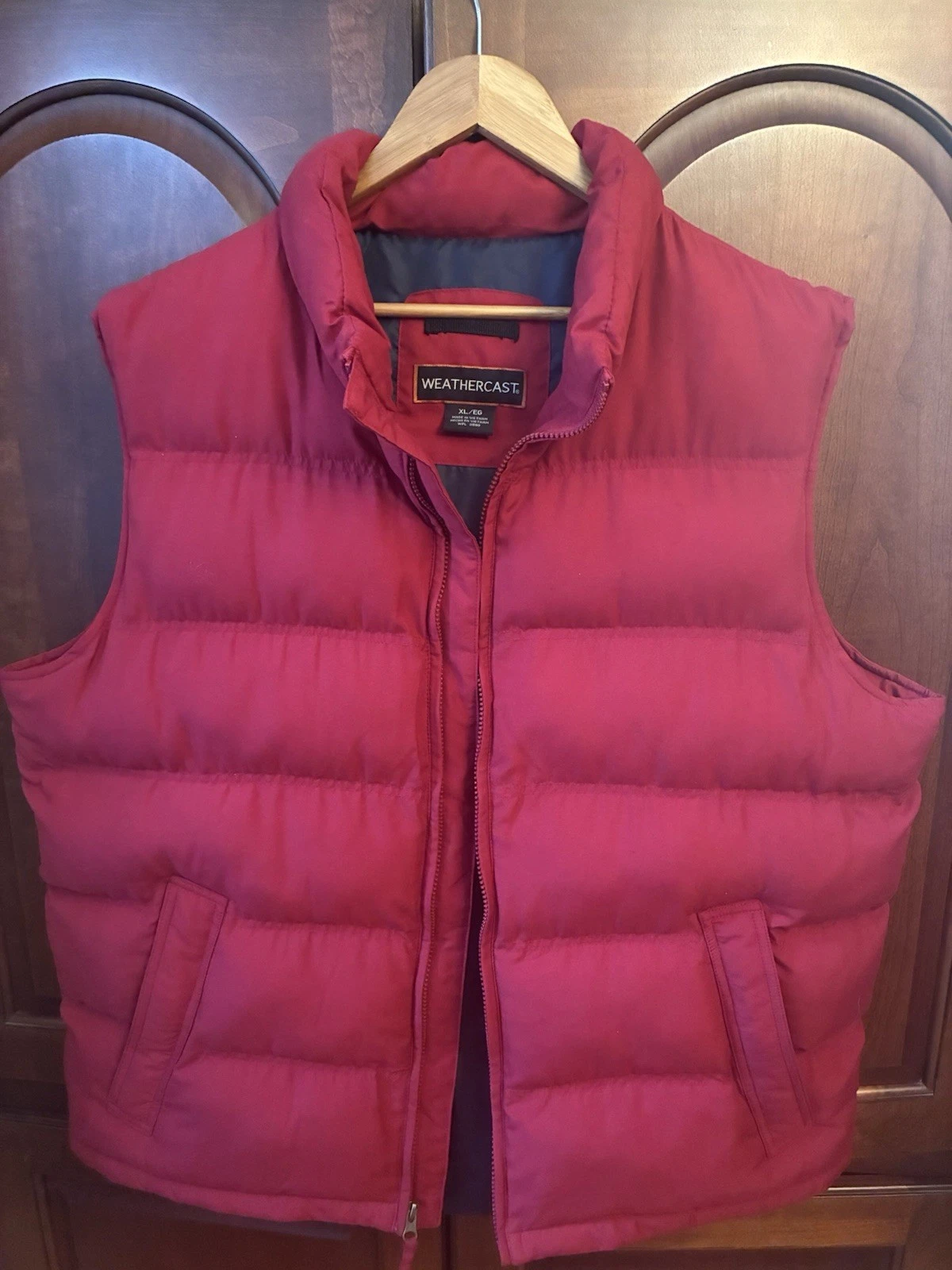 Vintage Men’s Full Zip Quilted Puffer Vest Red Size XL gorp core hiking granola
Opens in a new windo