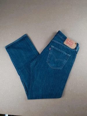 Jean Levi's 501 Straight Homme W34 L30 - Bleu Brut Medium Wash #2 - Photo 1/4