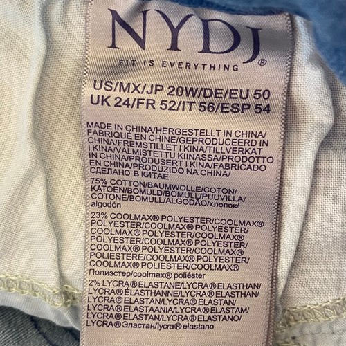Pantalones de mezclilla recortados NYDJ Marilyn Straight Lift Tuck azul medio lavado talla 20W - Imagen 4 de 4