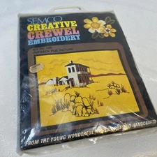 Semco Creative Crewel Embroidery Kit 136 Outback Pub Picture 23x30 Australia NOS